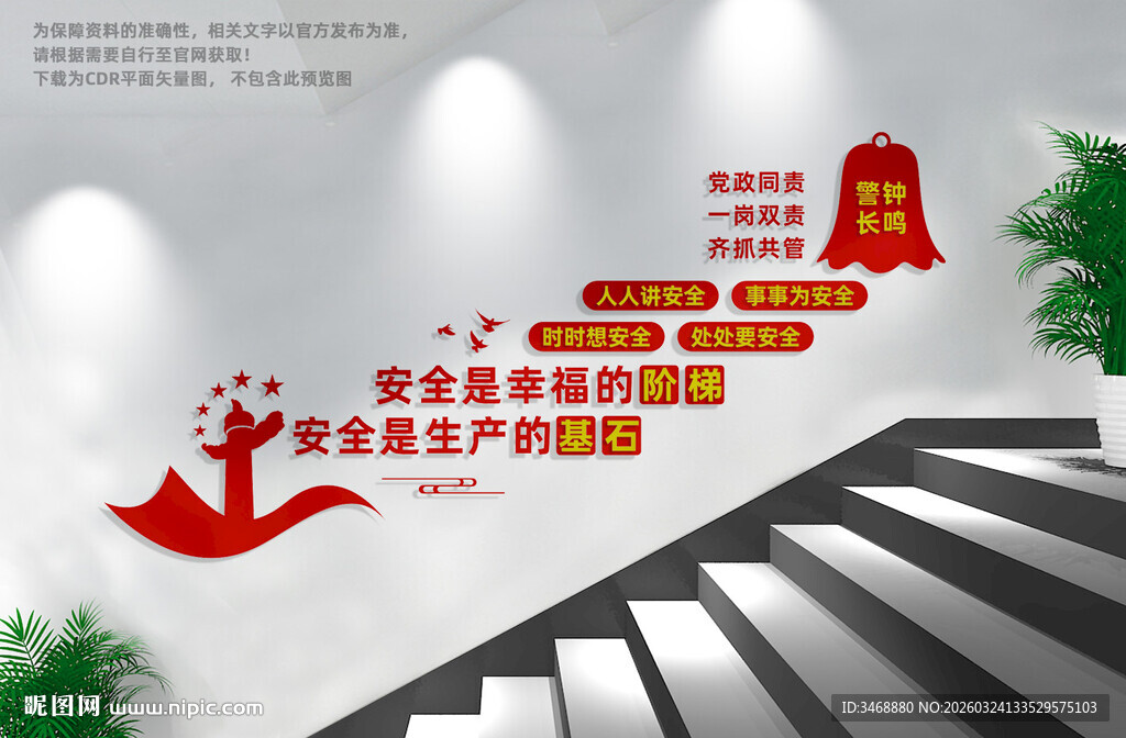 安全生产楼梯文化墙