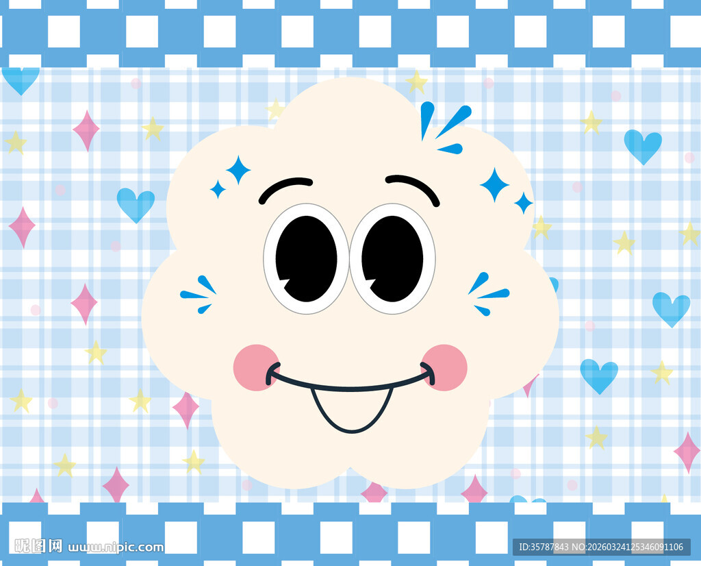 笑脸图案可爱卡通背景