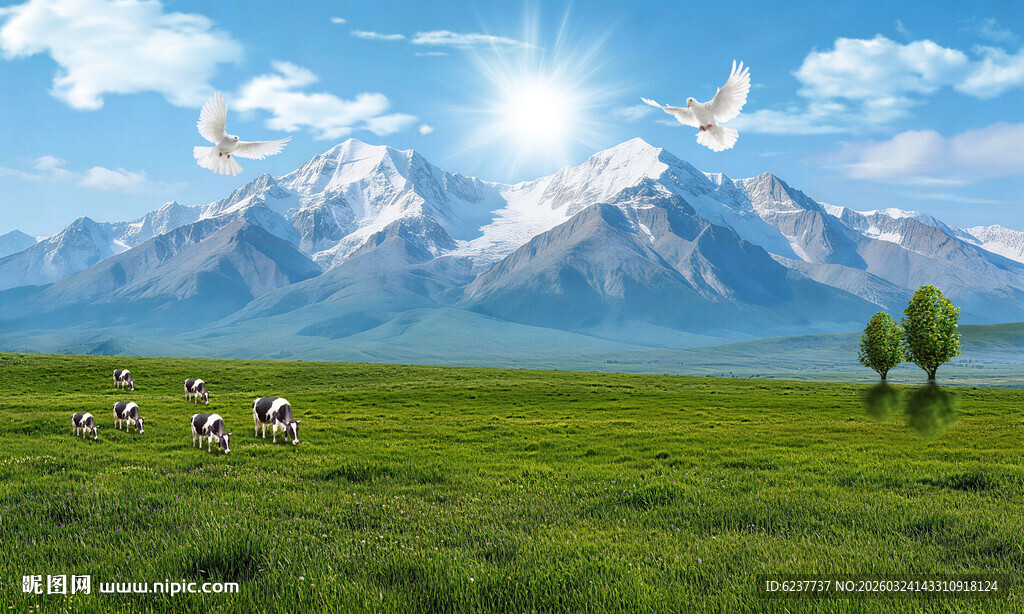 蓝天白云大草原