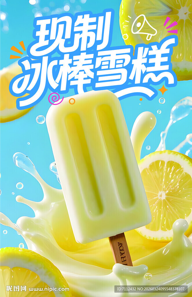 新制柠檬冰棒 清爽来袭