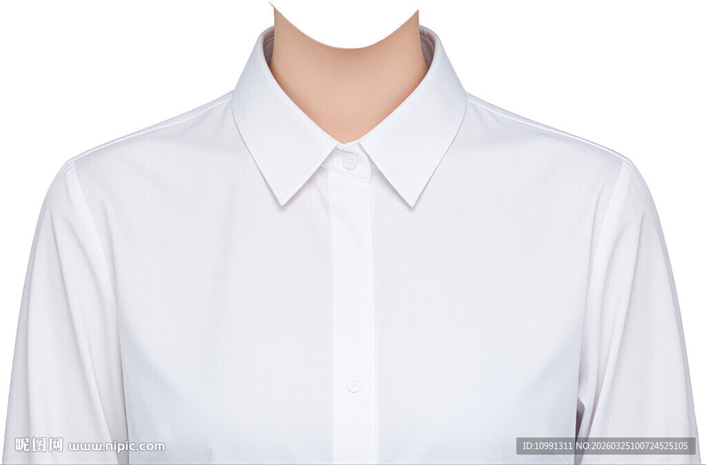 女证件照白色衬衫套装