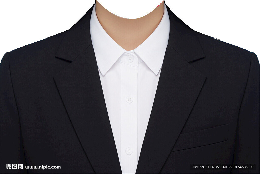 女证件照黑色西装套装