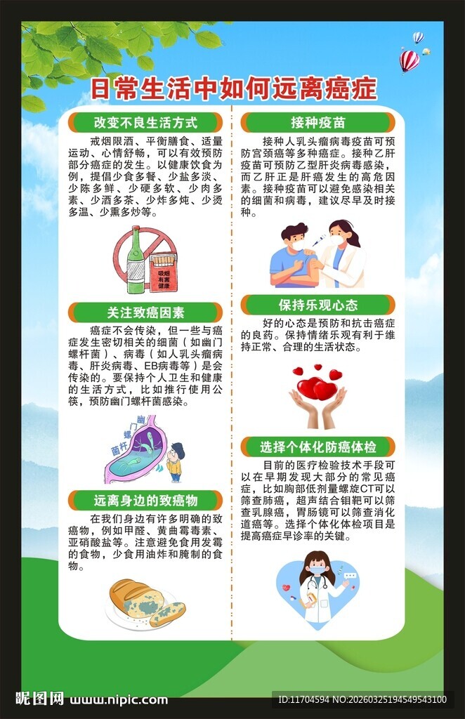 全国肿瘤防治宣传周海报