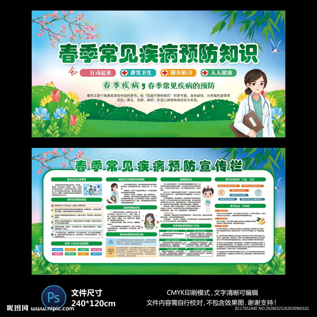 春季常见疾病宣传栏
