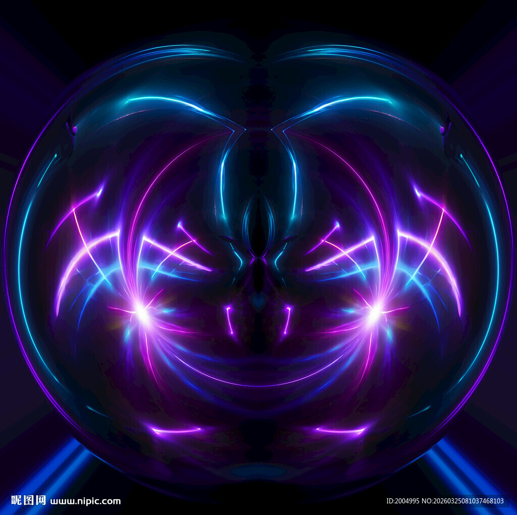 炫彩霓虹科幻ktv酒吧背景墙