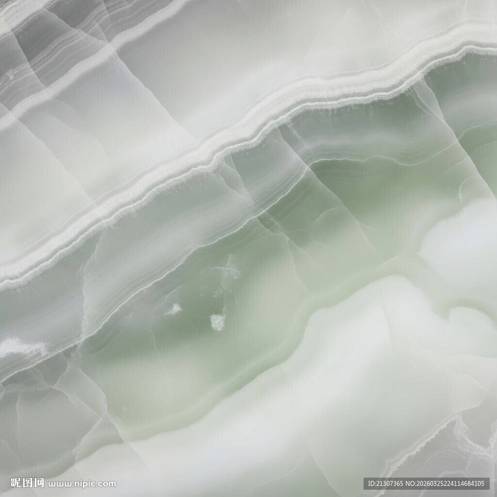 淡绿色纹理玉石特写