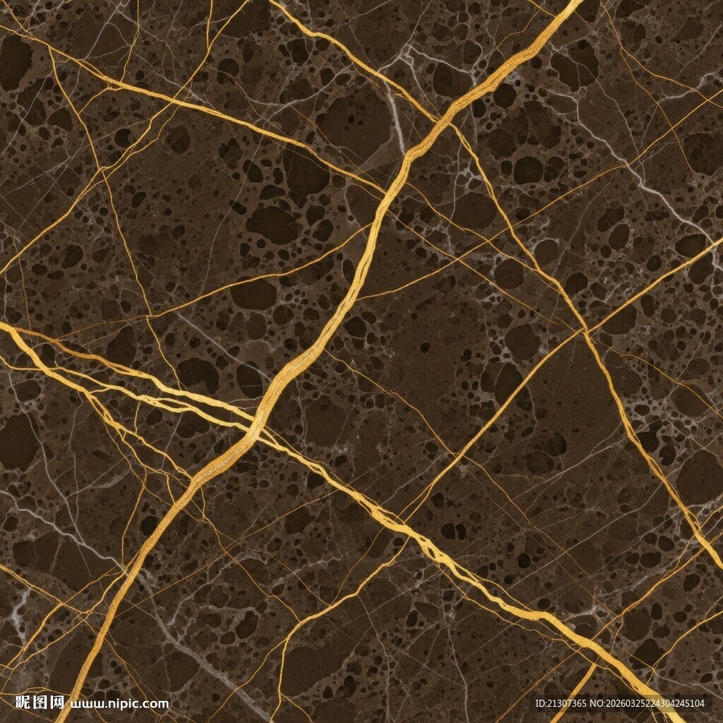 深棕金线大理石纹理