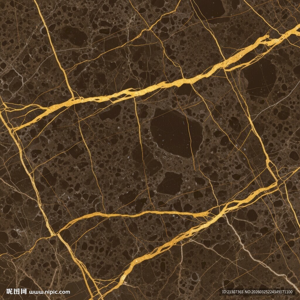 奢华黑金大理石纹理