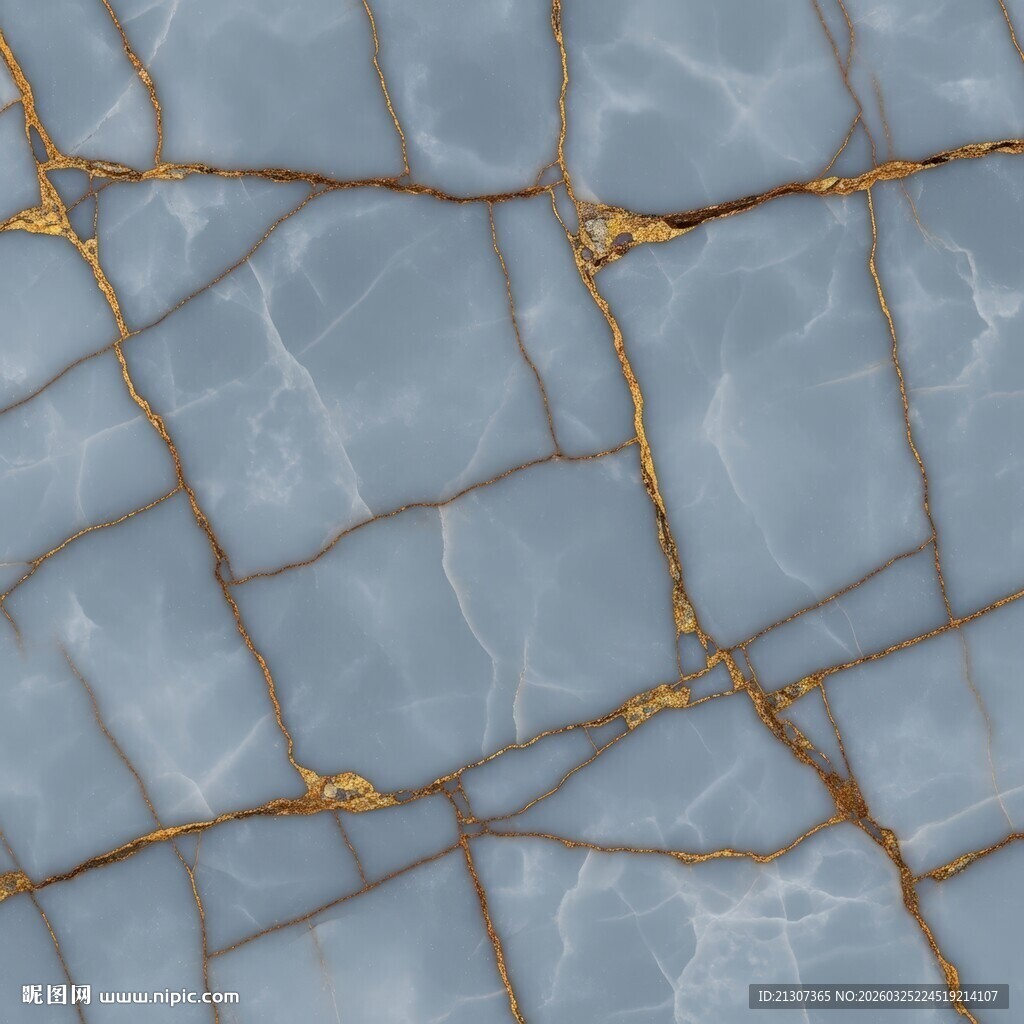 蓝色裂纹大理石纹理图案