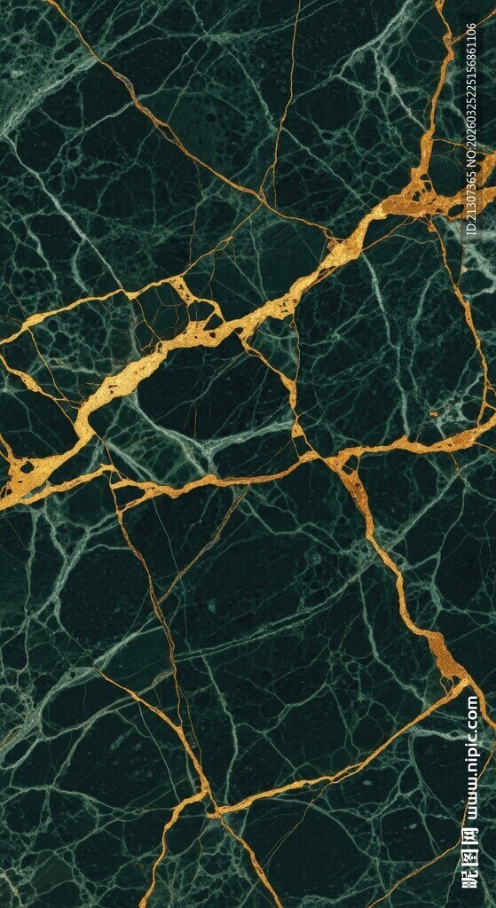 奢华绿金大理石纹理