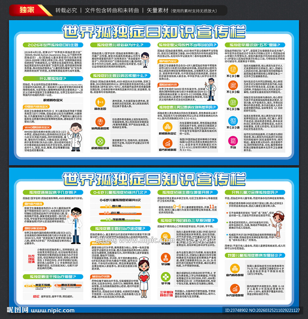 世界孤独症日宣传栏