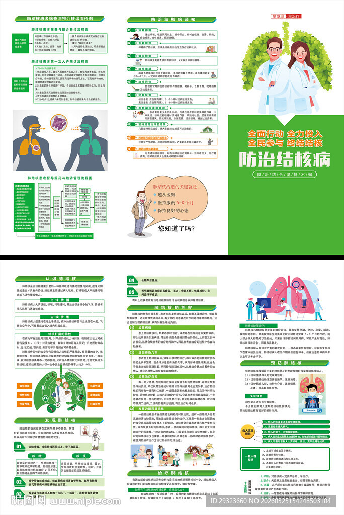 防治结核病三折页