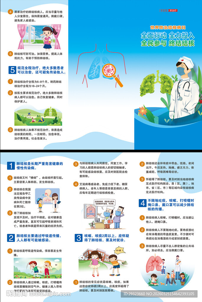 防治结核病日三折页
