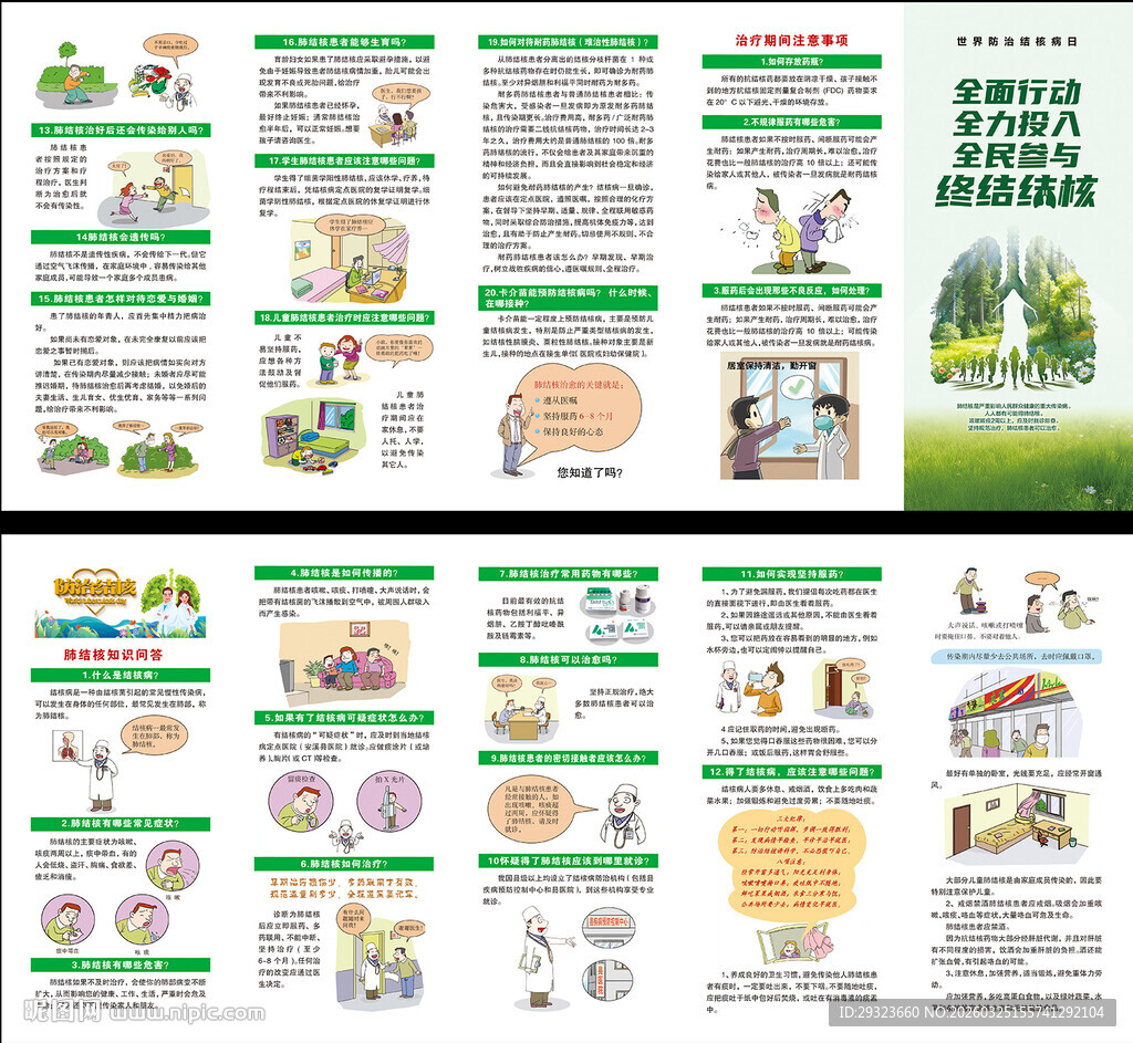 结核病防治日三折页