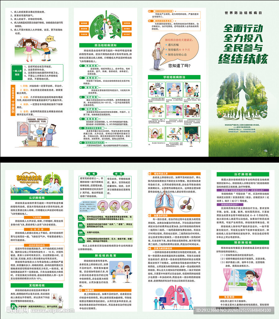 结核病防治三折页