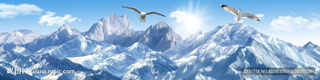 珠峰雪山背景图