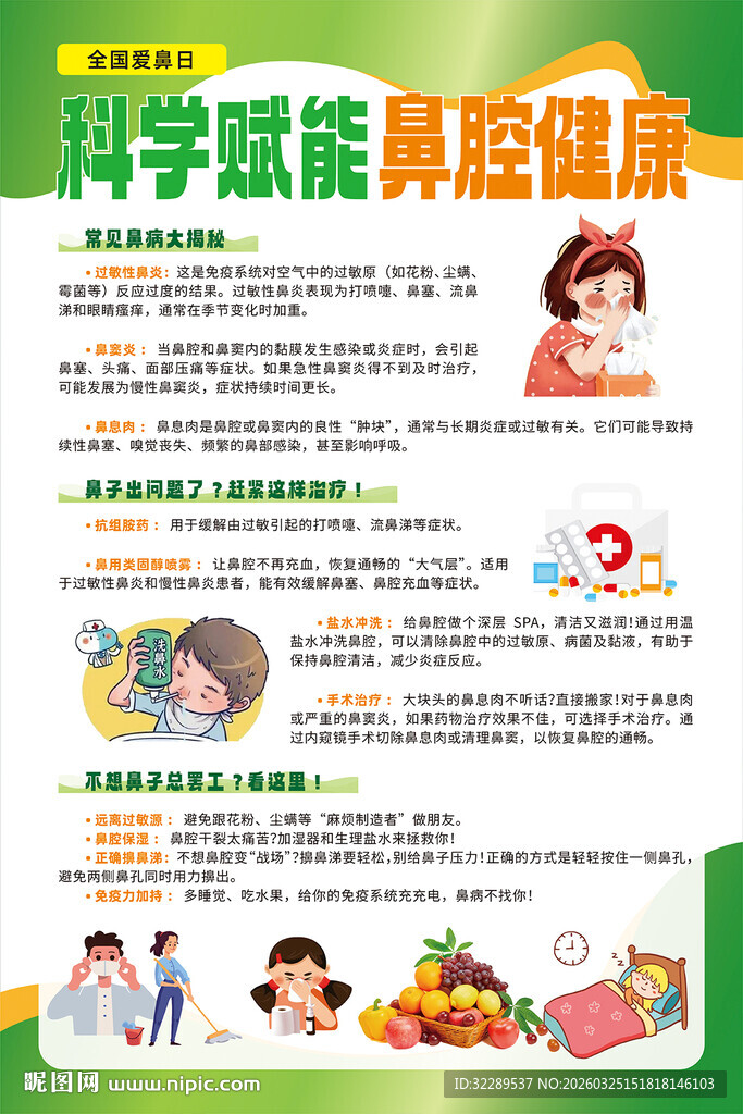 科学赋能鼻腔健康海报