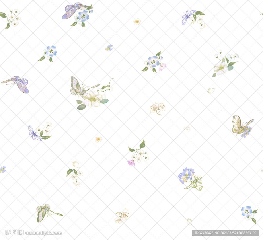 清新碎花图案背景纹理