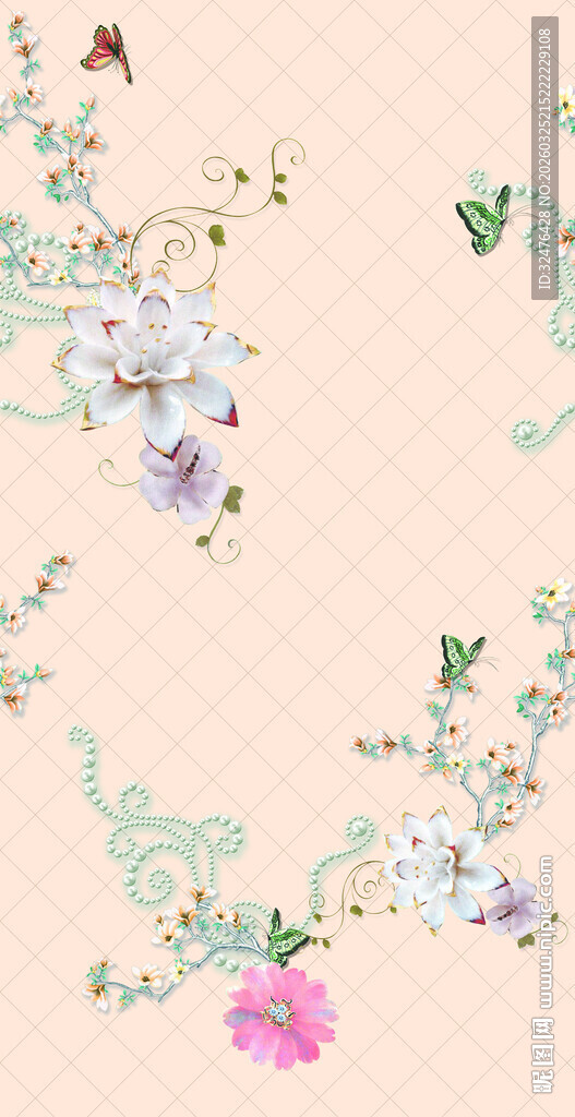 中式花卉图案淡雅清新风汉服