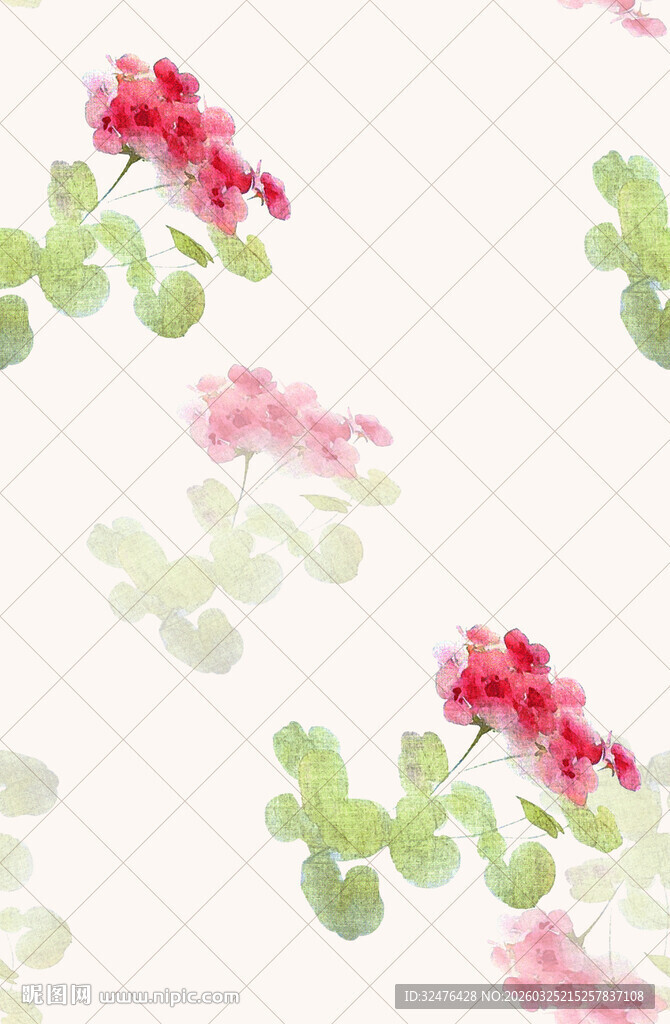 水彩花卉图案背景