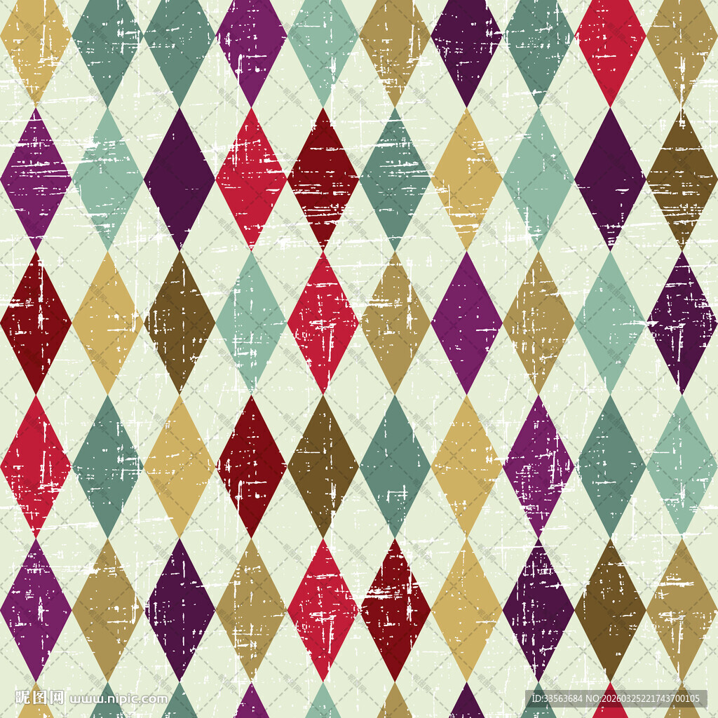 多彩菱形图案纹理背景