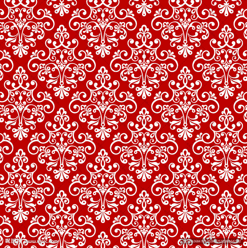 红色精美花纹背景图案