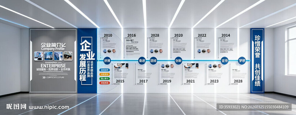 企业发展历程文化墙