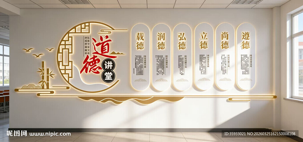 道德讲堂文化墙