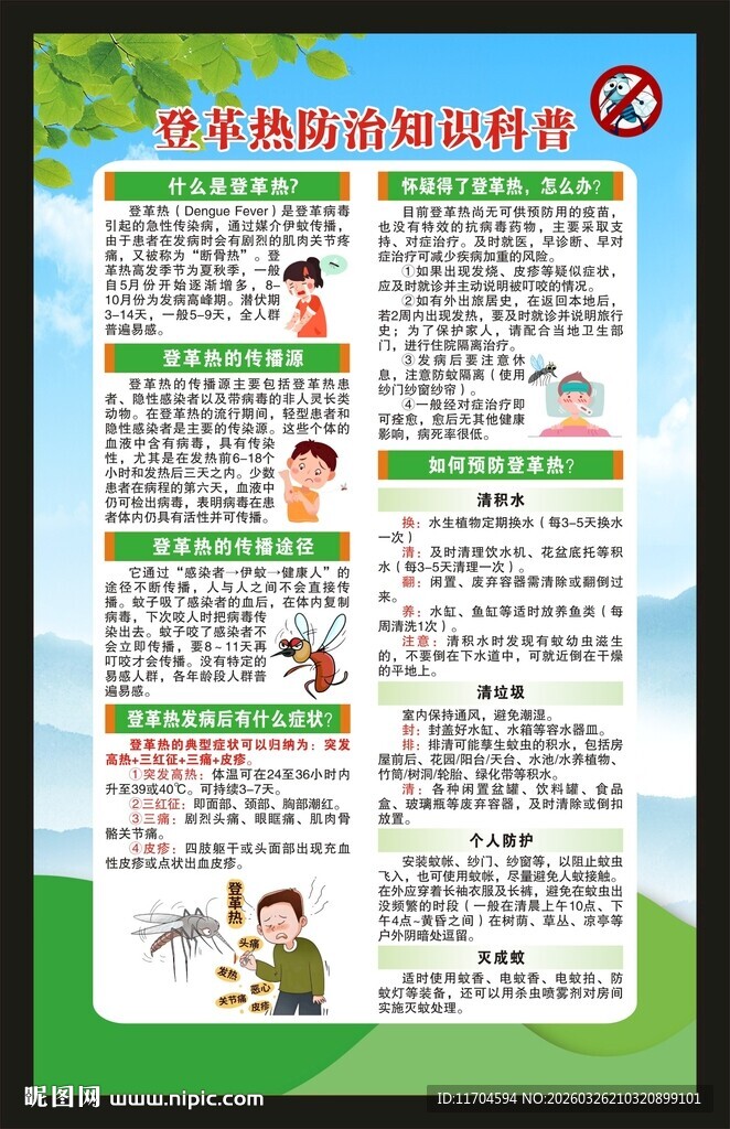 预防登革热知识海报