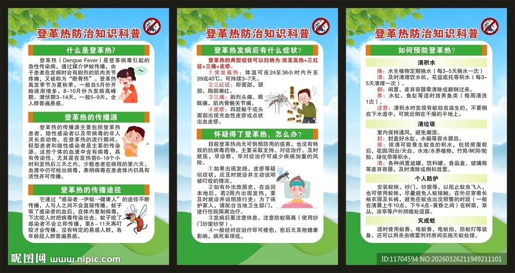 预防登革热知识展板