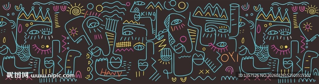 抽象多彩图案玻璃贴