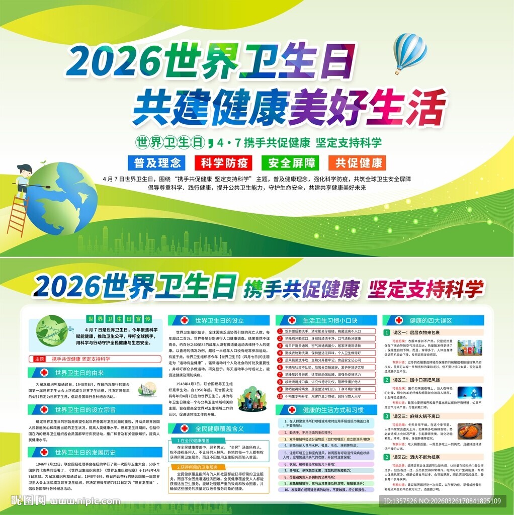 世界卫生日展板