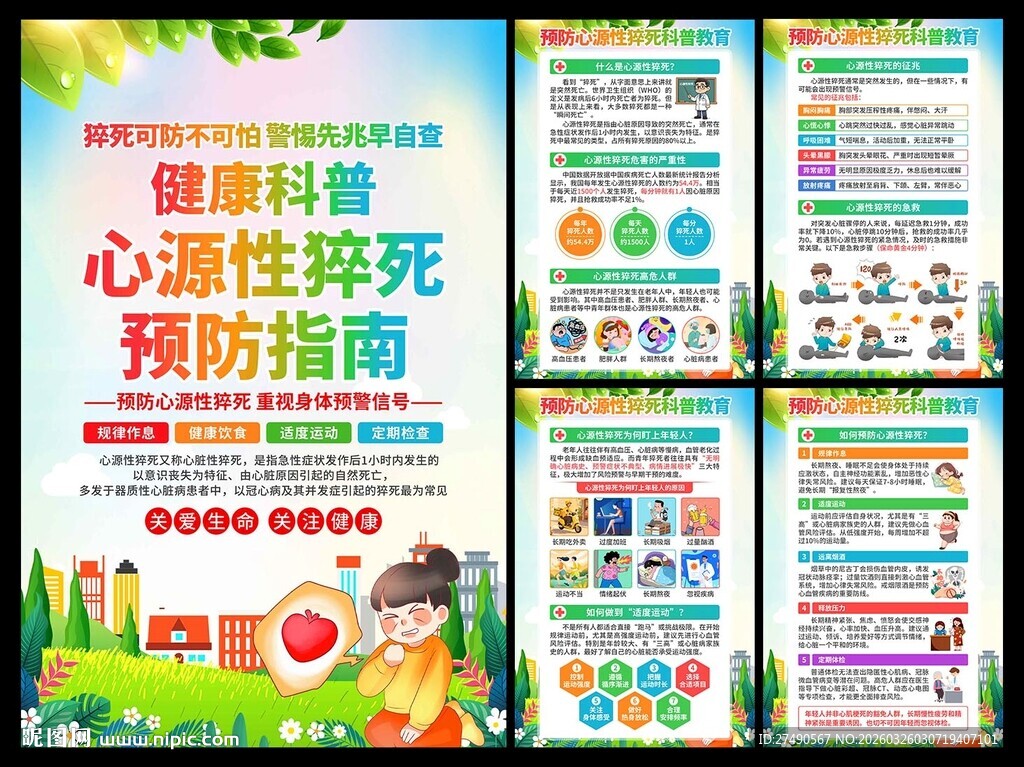 预防心源性猝死海报