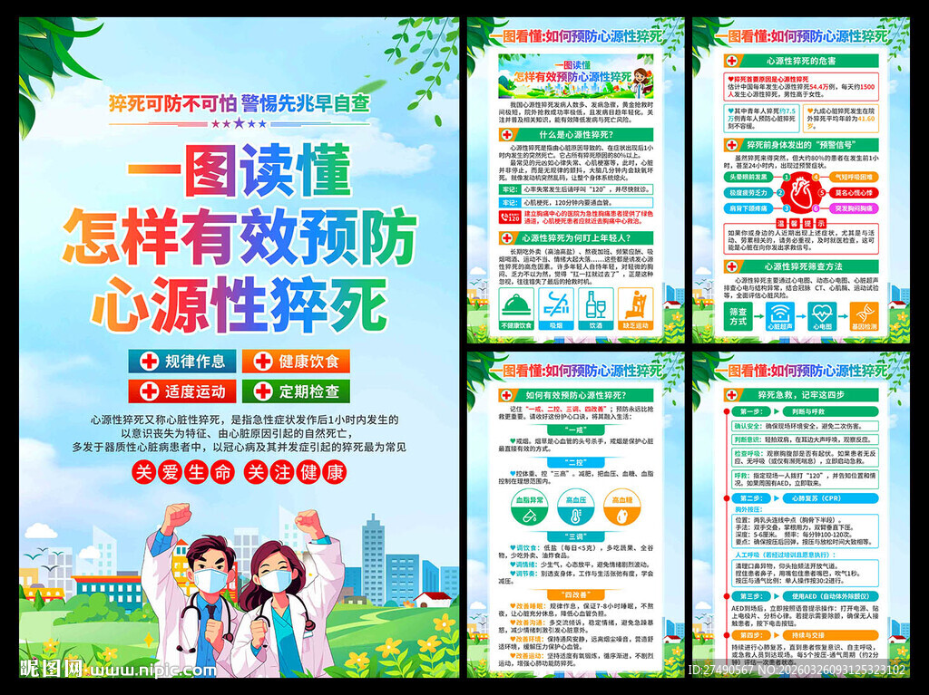预防心源性猝死海报