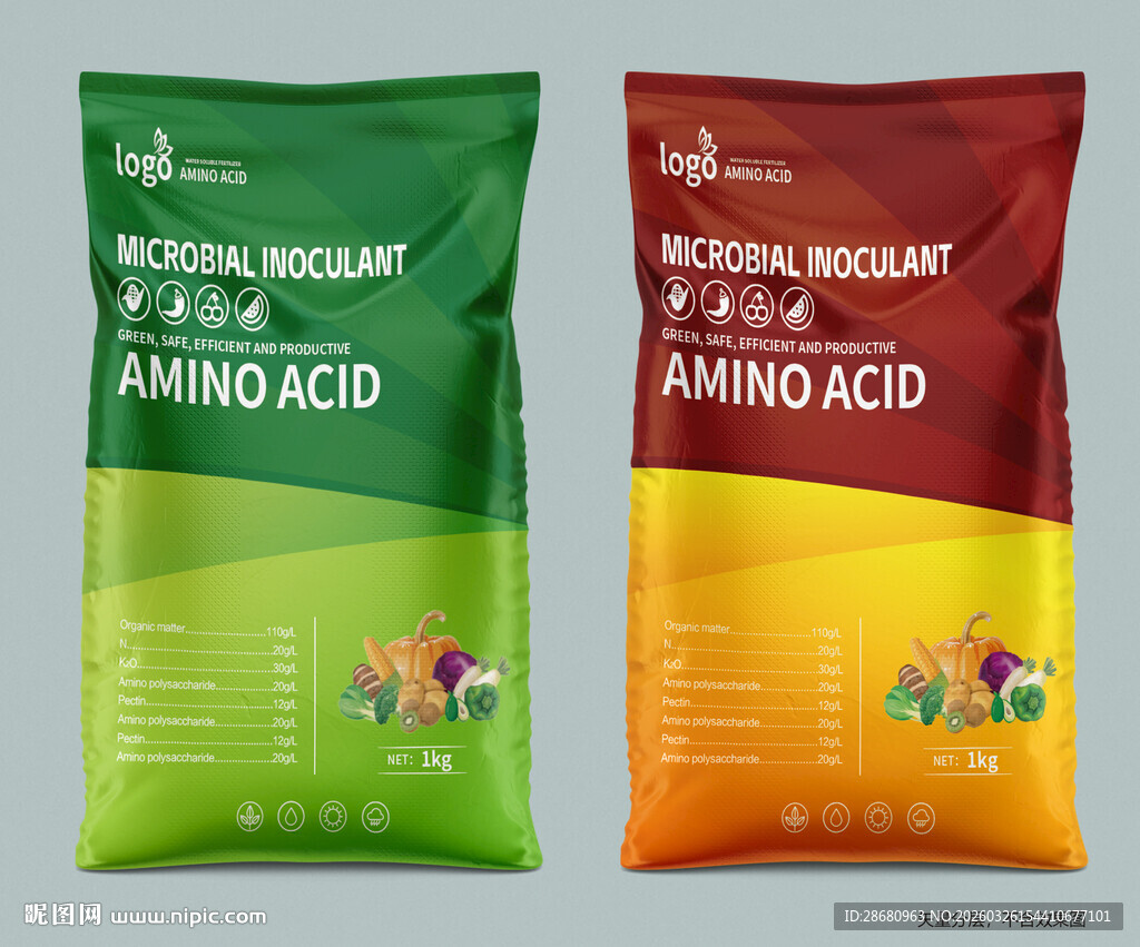 氨基酸肥料袋展示