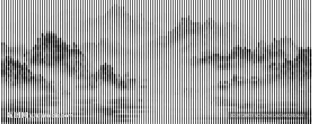 水墨线条山水图意境图