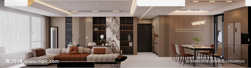 现代风格客厅室内场景