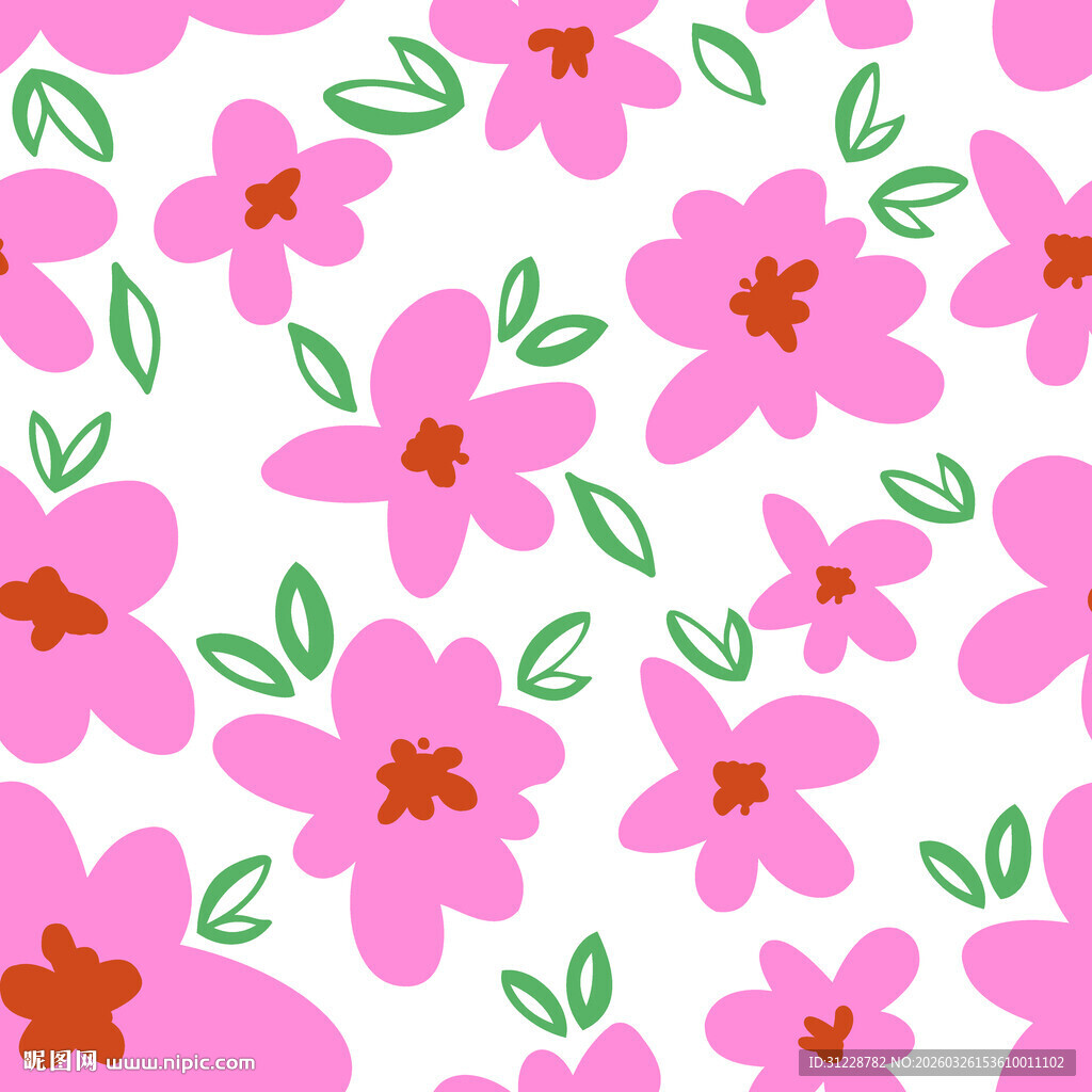 粉色花卉图案背景