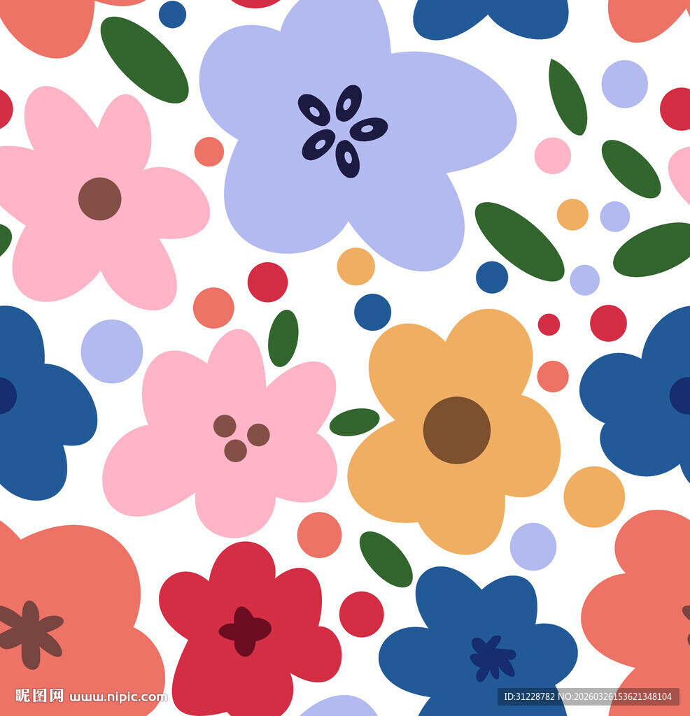 多彩花卉图案背景