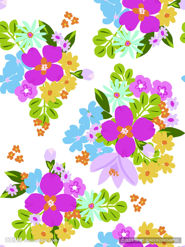 多彩花卉图案背景