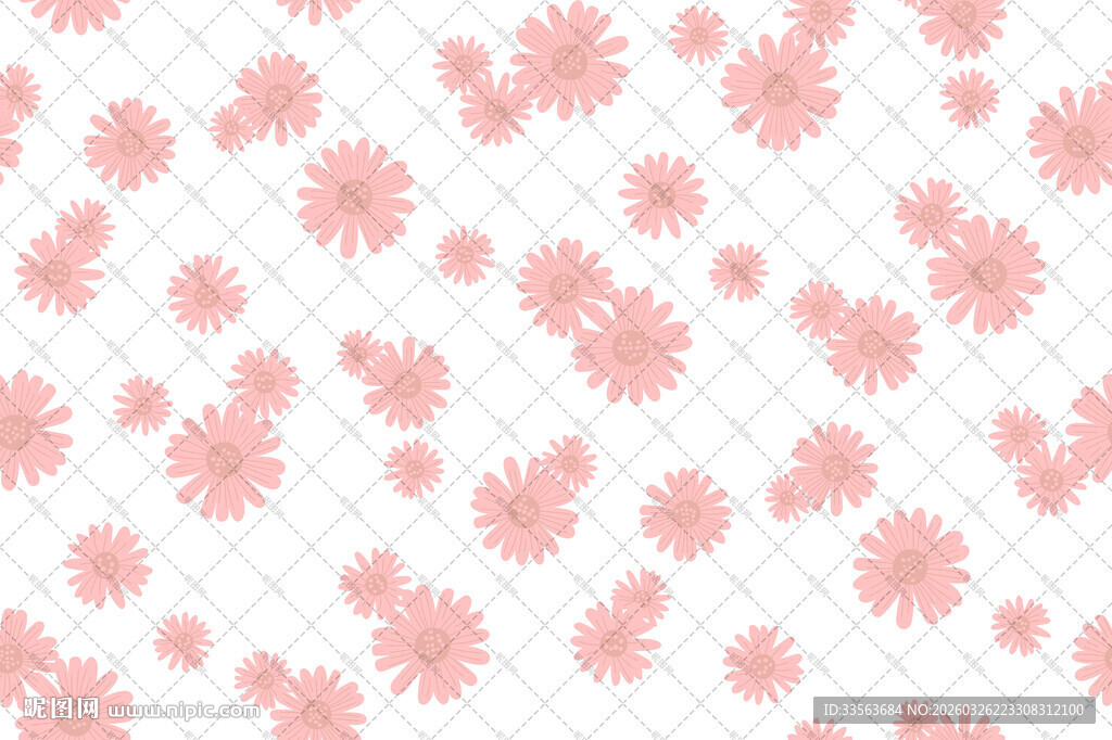 粉色小花简约图案背景