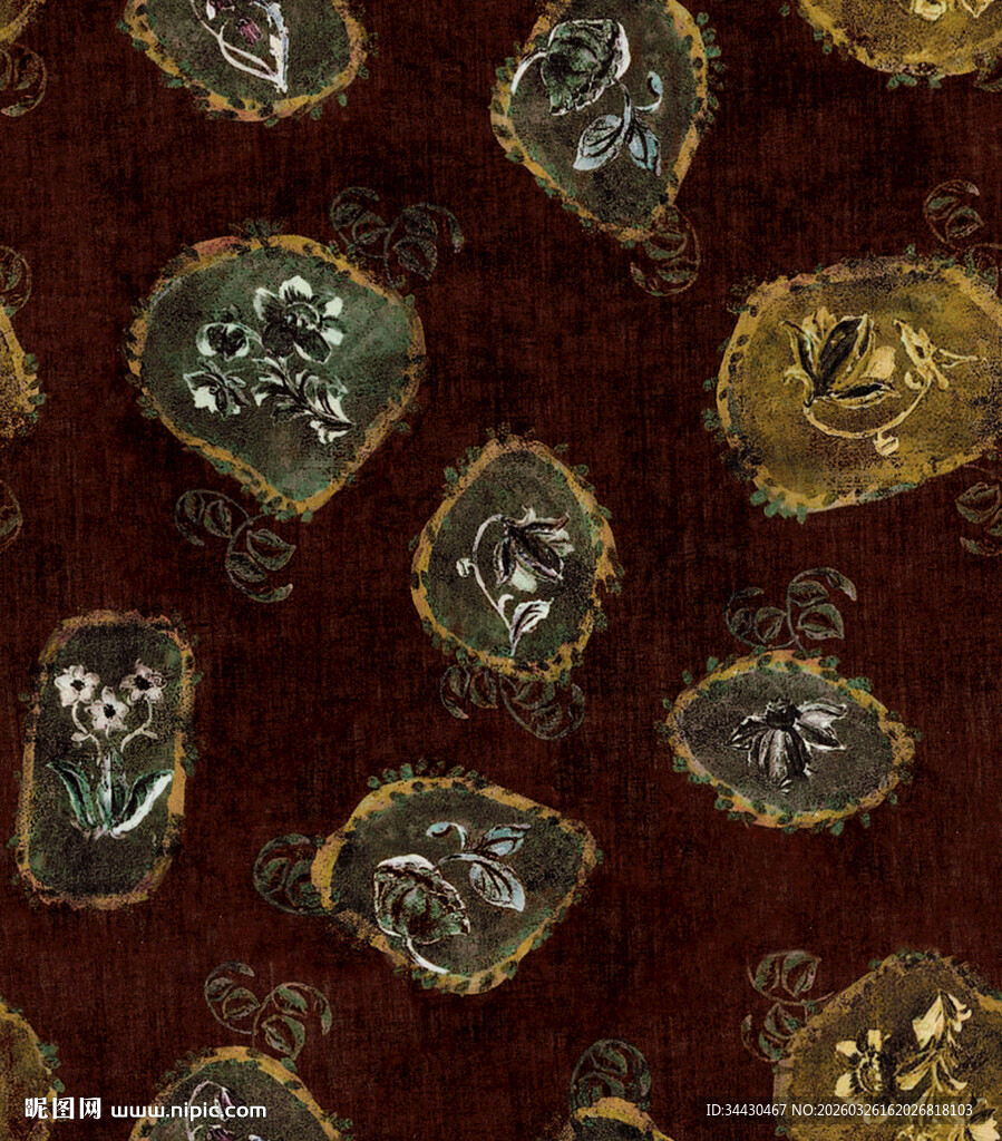 复古风格宝石图案纹理