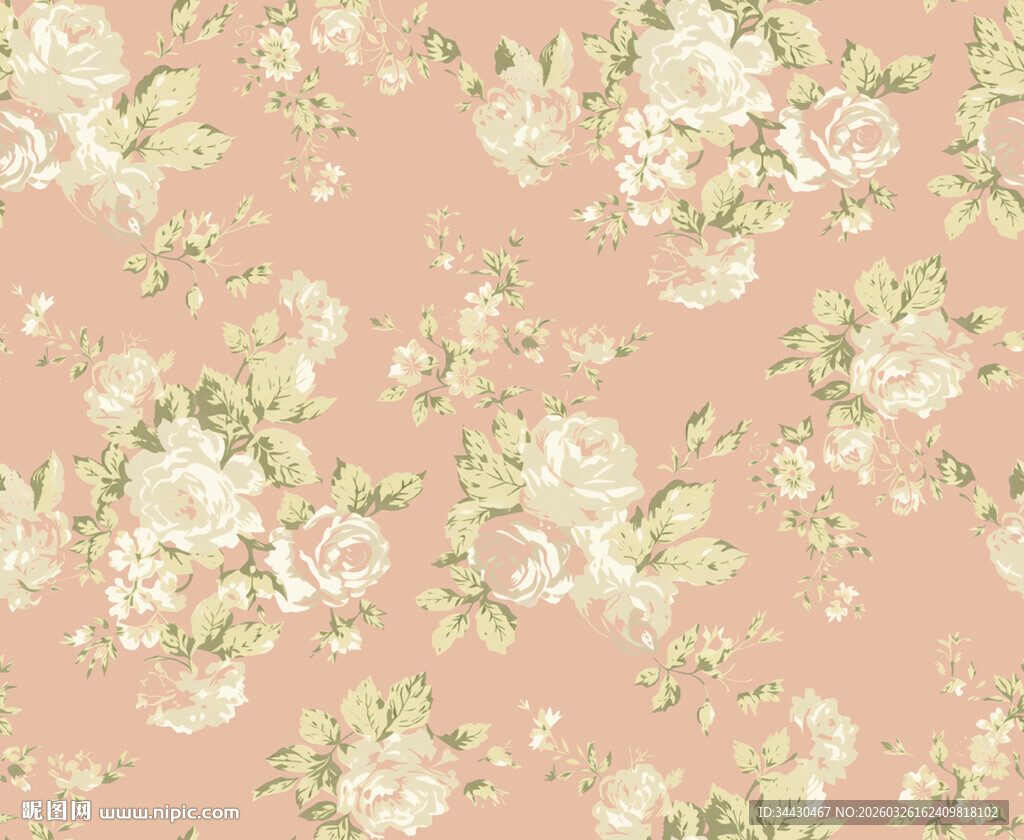 粉色花卉图案背景纹理