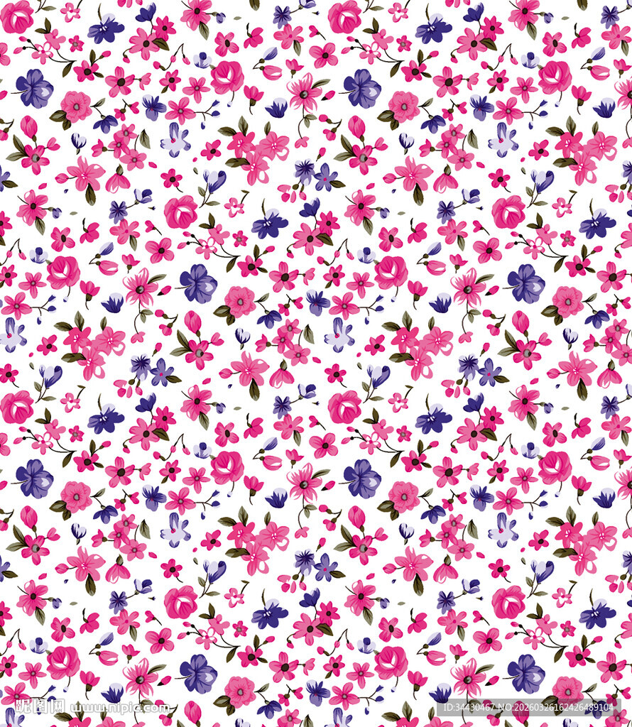 缤纷撞色花卉图案背景