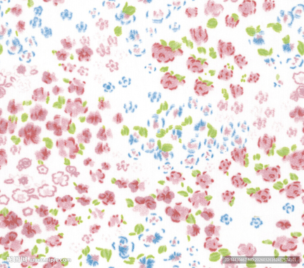 粉色花卉图案布料纹理