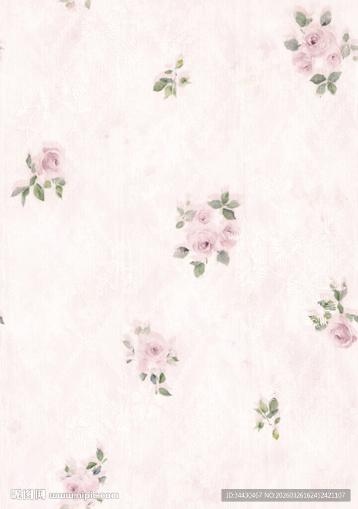 粉色花卉图案布料纹理