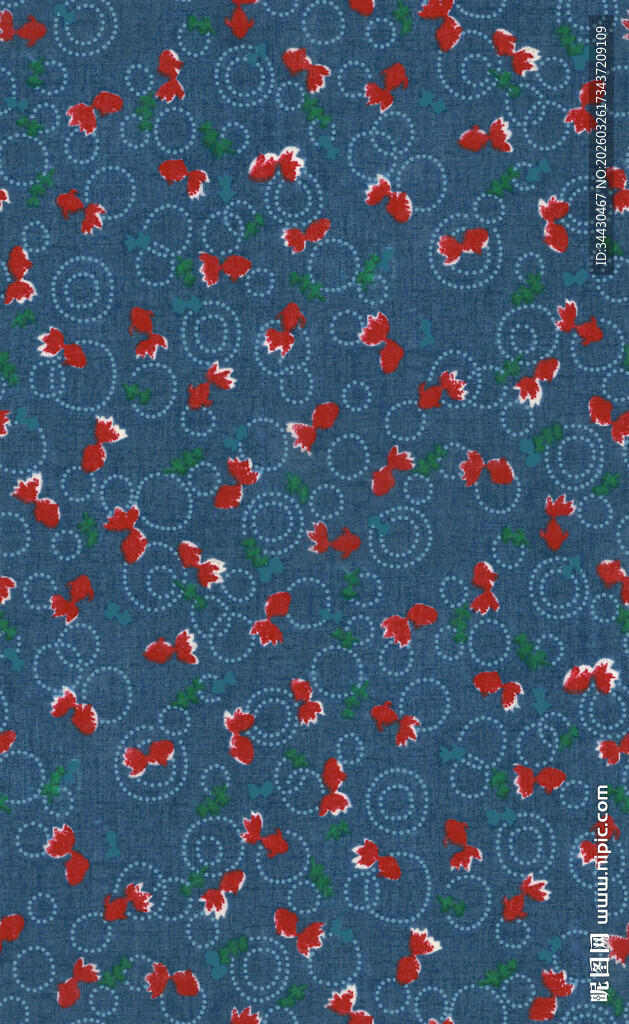 蓝底红粉图案纹理背景