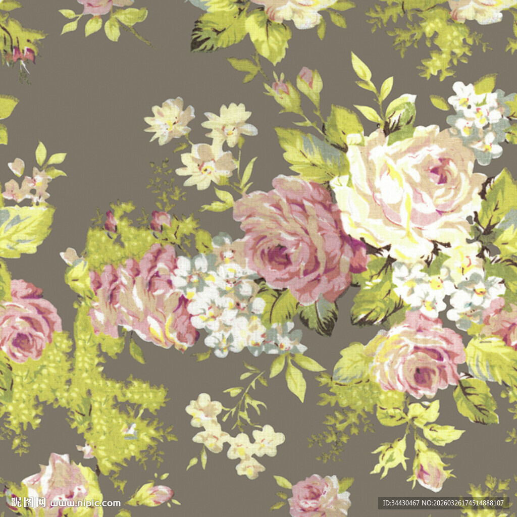 复古花卉图案背景