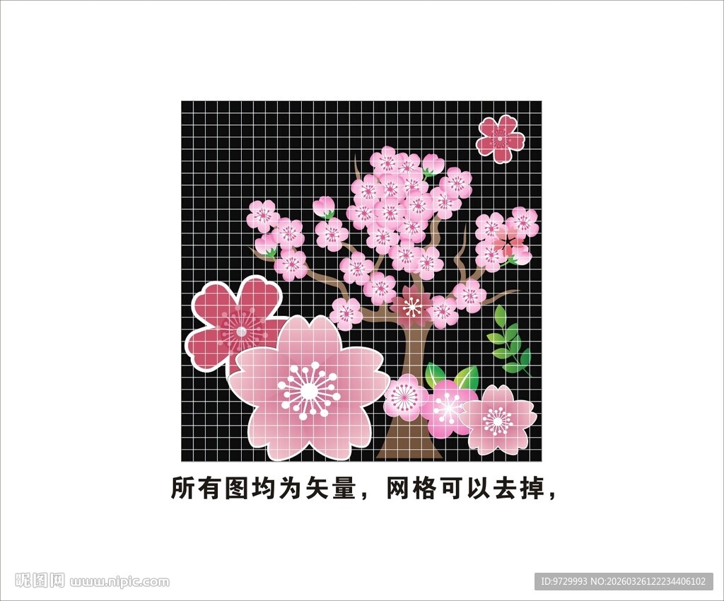 粉色樱花绽放图