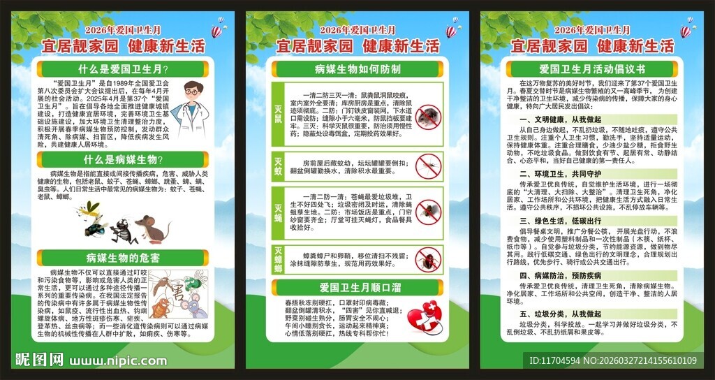 爱国卫生月展板